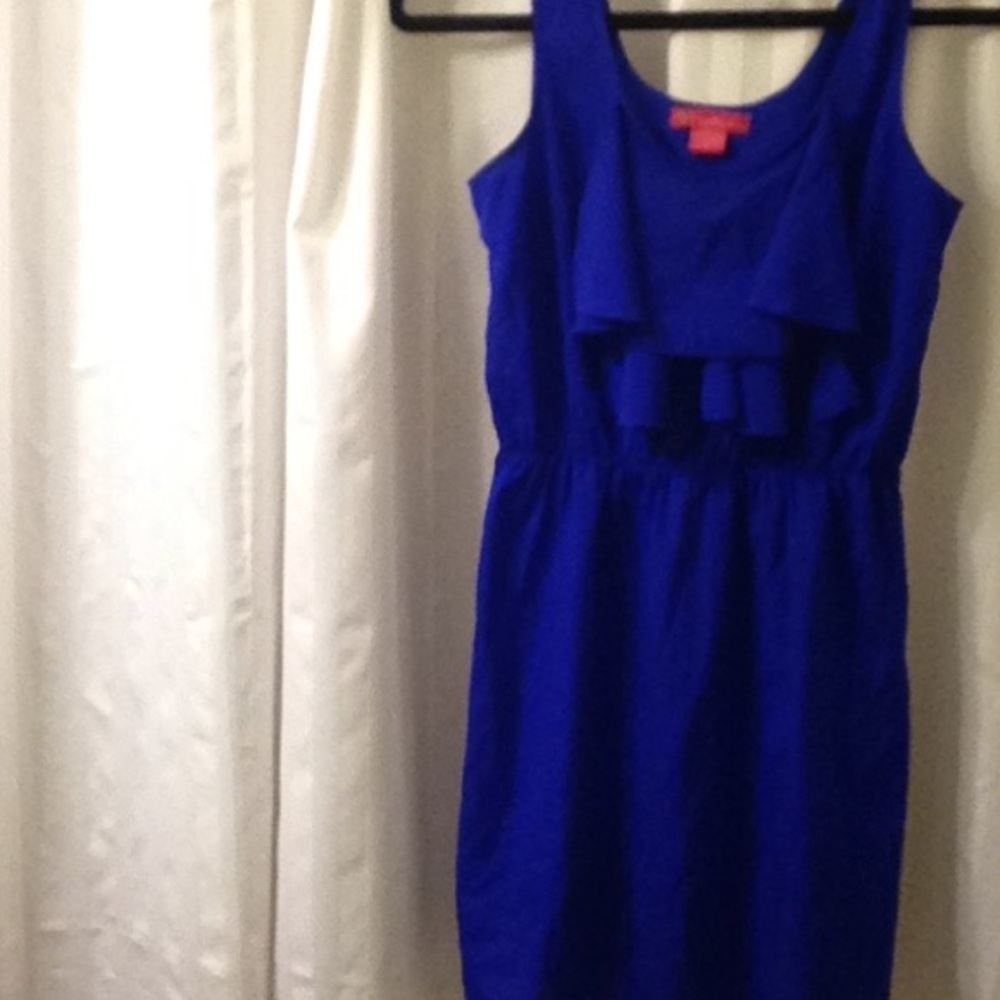 Light weight cobalt blue mini dress